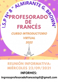 Reuni&oacute;n informativa ingreso a Profesorado de Franc&eacute;s